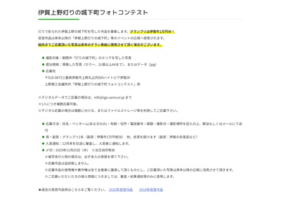 伊賀上野 灯りの城下町フォトコンテスト